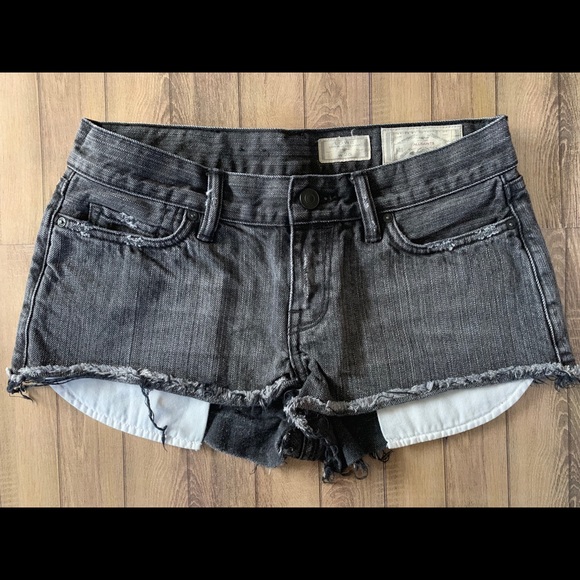 Black denim shorts - Picture 1 of 4
